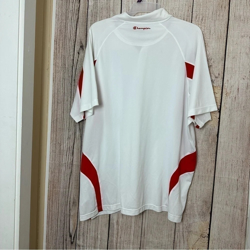 Champion Mens white Red Double Dry Athletic shirt size 3XL - Picture 2 of 9